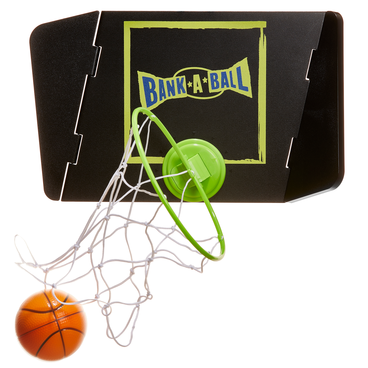 Bank-A-Ball Mini Basketball Hoop for Adults or Kids - Indoor Portable Adjustable Playing Set w/Ball - Over The Door Hoop with Adjustable Backboard & Rim for Endless Trickshot Creative Fun